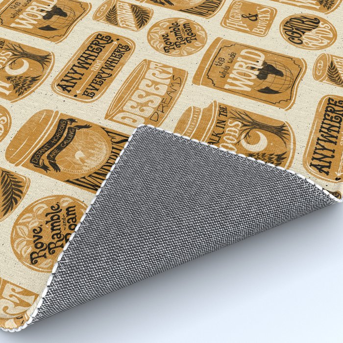 Vagabondâs Cupboard - gold, black, and cream  Rug Gallery Image 4