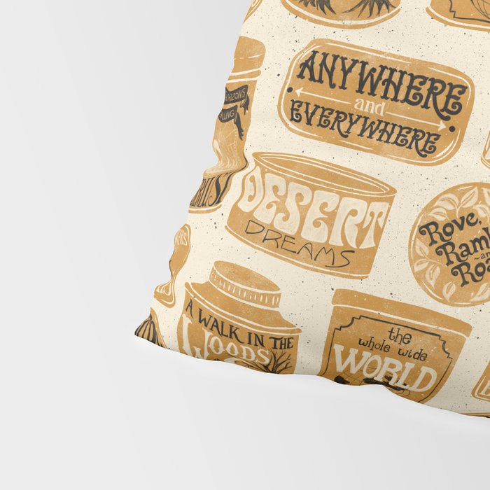 Vagabondâs Cupboard - gold, black, and cream  Pillow Sham Gallery Image 4