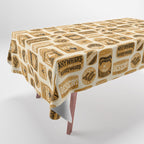 Vagabondâs Cupboard - gold, black, and cream  Tablecloth Gallery Image 1