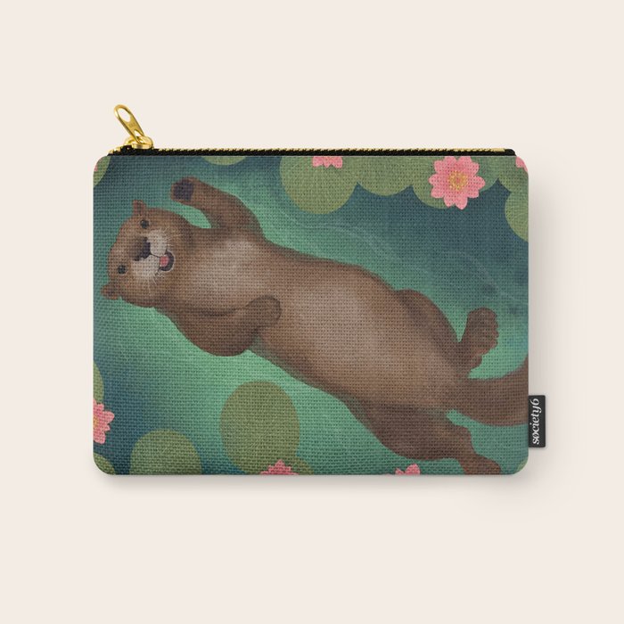 swimming otter Carry All Pouch Gallery Image 1