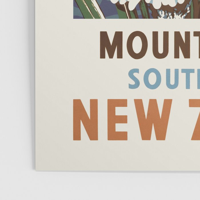 New Zealand, Southern Alps - Vintage travel poster, 1930s Poster Gallery Image 3