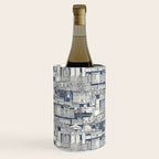 Philadelphia toile blue indigo Wine Chiller Gallery Image 1