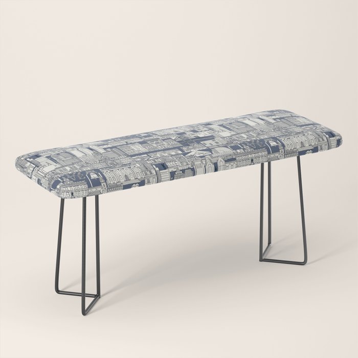 Philadelphia toile blue indigo Bench Gallery Image 1