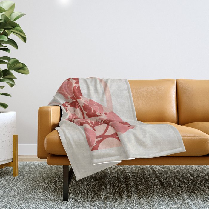 Vase of red roses collection Throw Blanket Gallery Image 1