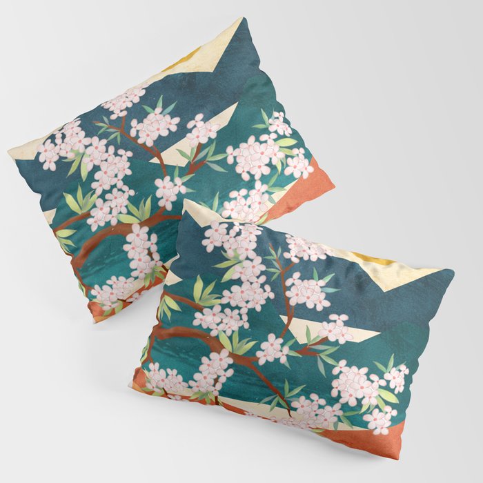 Warm spring sunshine beneath the ridge  Pillow Sham Gallery Image 3