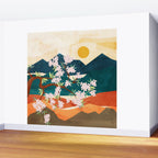Warm spring sunshine beneath the ridge  Wall Mural Gallery Image 2