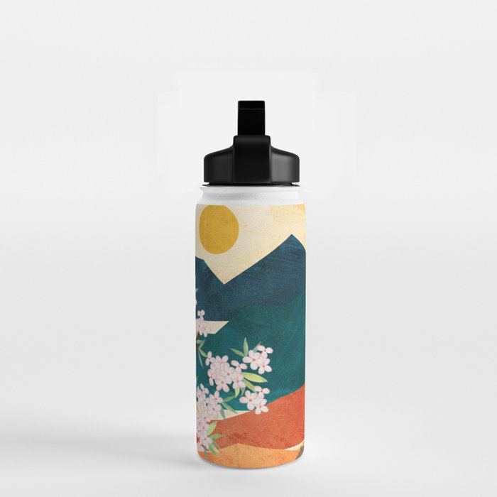 Warm spring sunshine beneath the ridge  Water Bottle Gallery Image 2