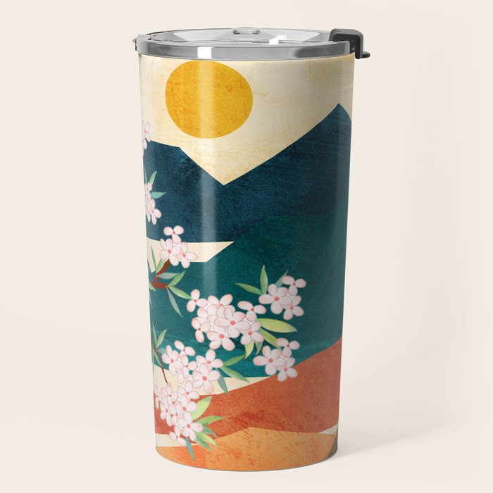 Warm spring sunshine beneath the ridge  Travel Mug Gallery Image 2