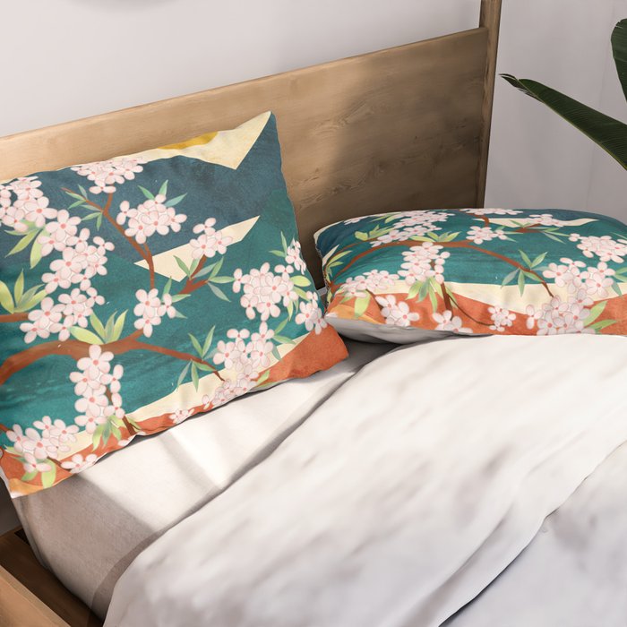 Warm spring sunshine beneath the ridge  Pillow Sham Gallery Image 2