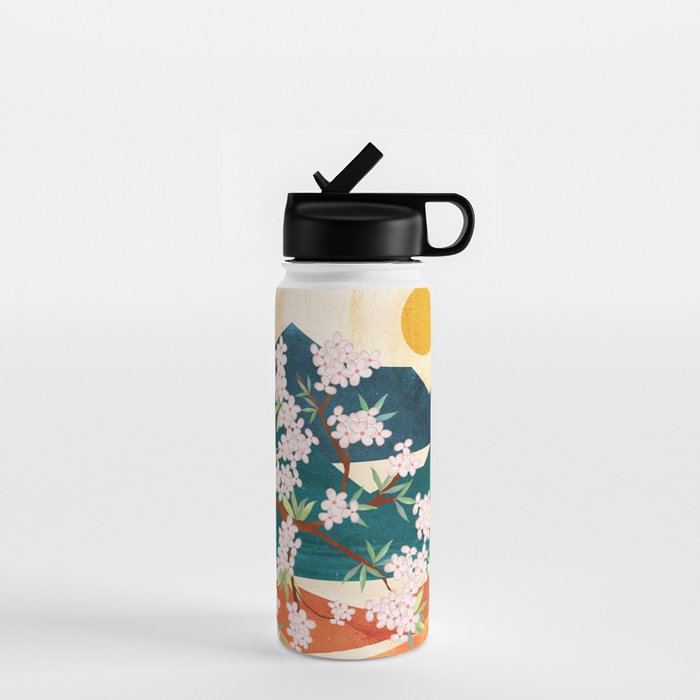 Warm spring sunshine beneath the ridge  Water Bottle Gallery Image 1