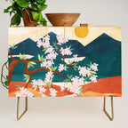 Warm spring sunshine beneath the ridge  Credenza Gallery Image 1