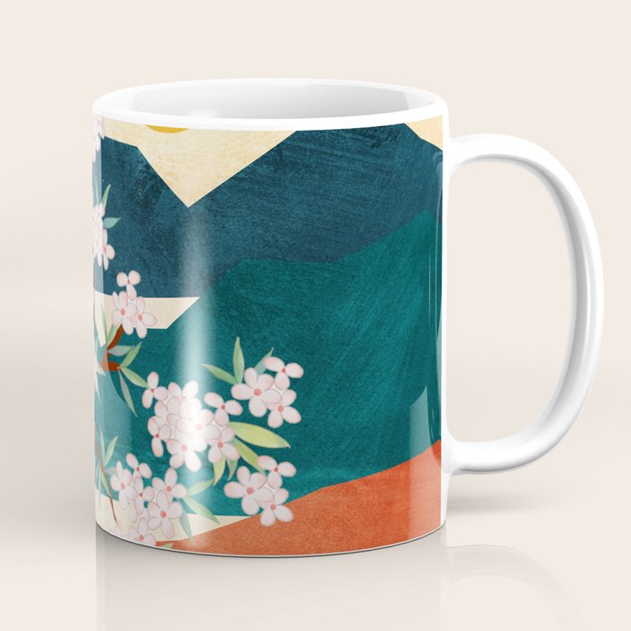 Warm spring sunshine beneath the ridge  Coffee Mug Gallery Image 1