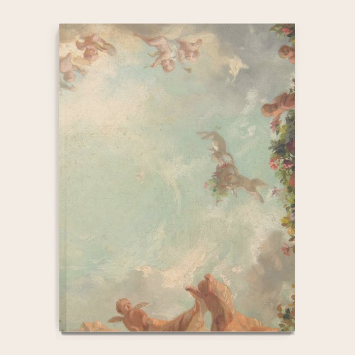 Renaissance Mural Angels in the Clouds Cherubs Painted Ceiling Design Notebook Gallery Image 4