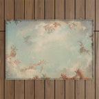 Renaissance Mural Angels in the Clouds Cherubs Painted Ceiling Design Outdoor Rug Gallery Image 1