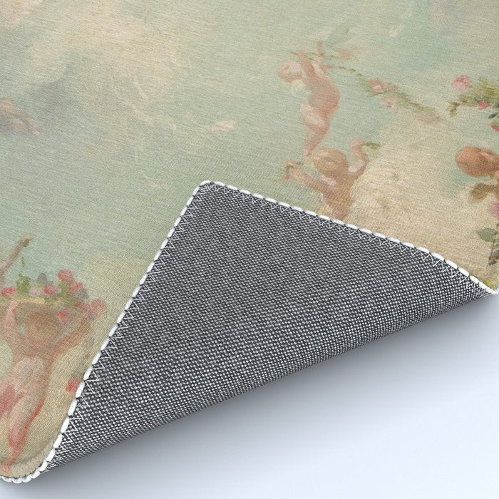 Renaissance Mural Angels in the Clouds Cherubs Painted Ceiling Design Rug Gallery Image 4
