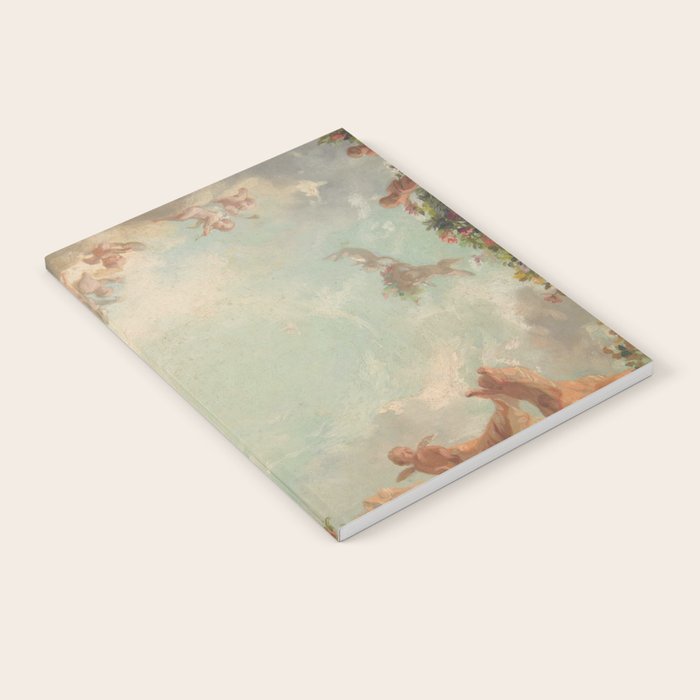 Renaissance Mural Angels in the Clouds Cherubs Painted Ceiling Design Notebook Gallery Image 2