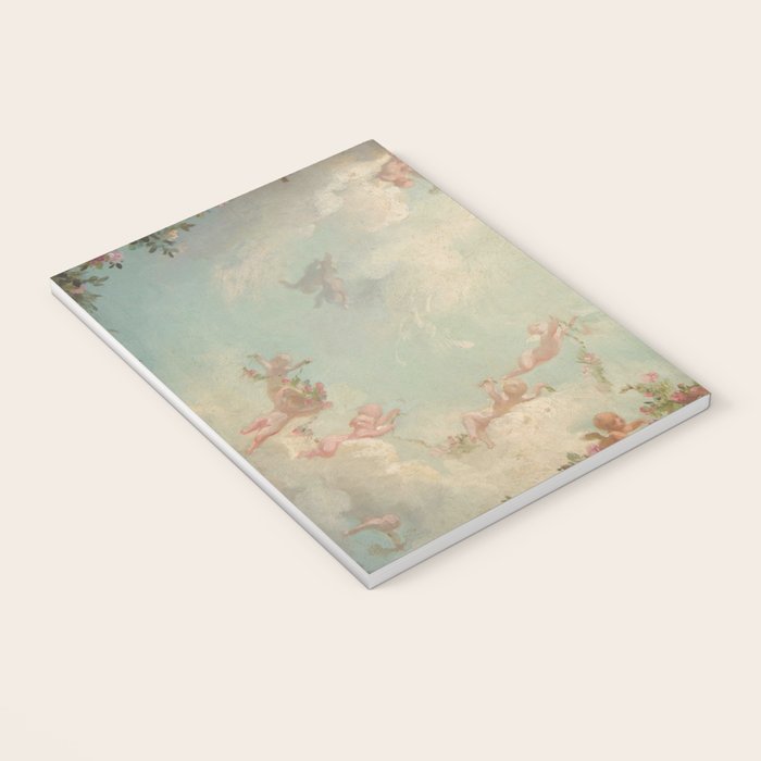 Renaissance Mural Angels in the Clouds Cherubs Painted Ceiling Design Notebook Gallery Image 3