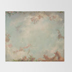 Renaissance Mural Angels in the Clouds Cherubs Painted Ceiling Design Throw Blanket Gallery Image 2