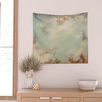 Renaissance Mural Angels in the Clouds Cherubs Painted Ceiling Design Wall Tapestry Gallery Image 2