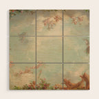 Renaissance Mural Angels in the Clouds Cherubs Painted Ceiling Design Wood Wall Art Gallery Image 1