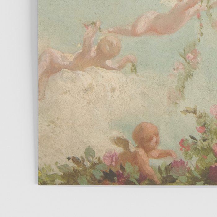 Renaissance Mural Angels in the Clouds Cherubs Painted Ceiling Design Poster Gallery Image 3