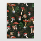 Vintage Dark Night Mushroom Forest Notebook Gallery Image 4