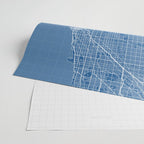 Chicago City Map of the United States - Blueprint Wrapping Paper Gallery Image 2