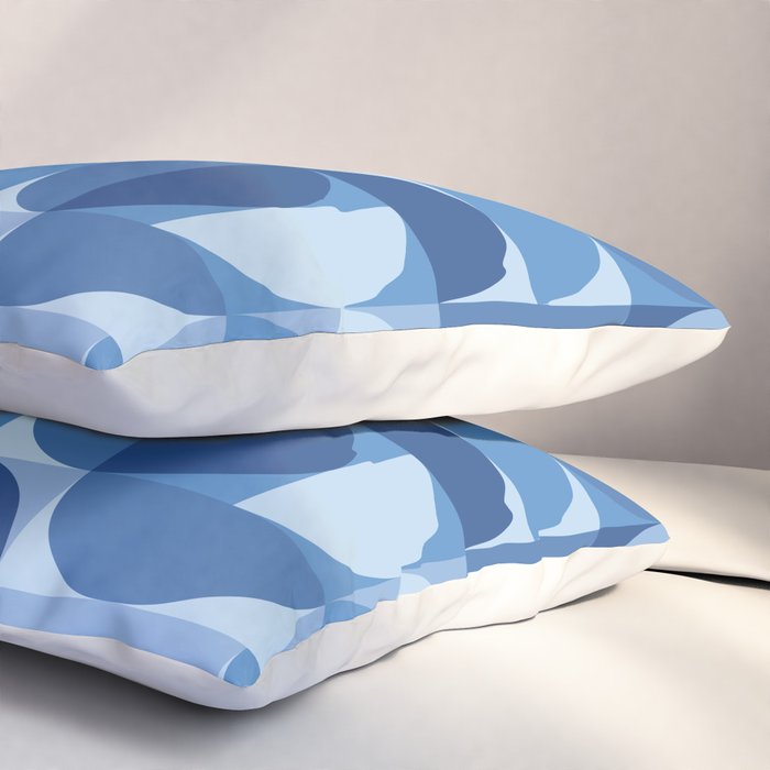 all cut up - blue pop palette Pillow Sham Gallery Image 3