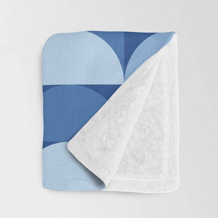 all cut up - blue pop palette Throw Blanket Gallery Image 3