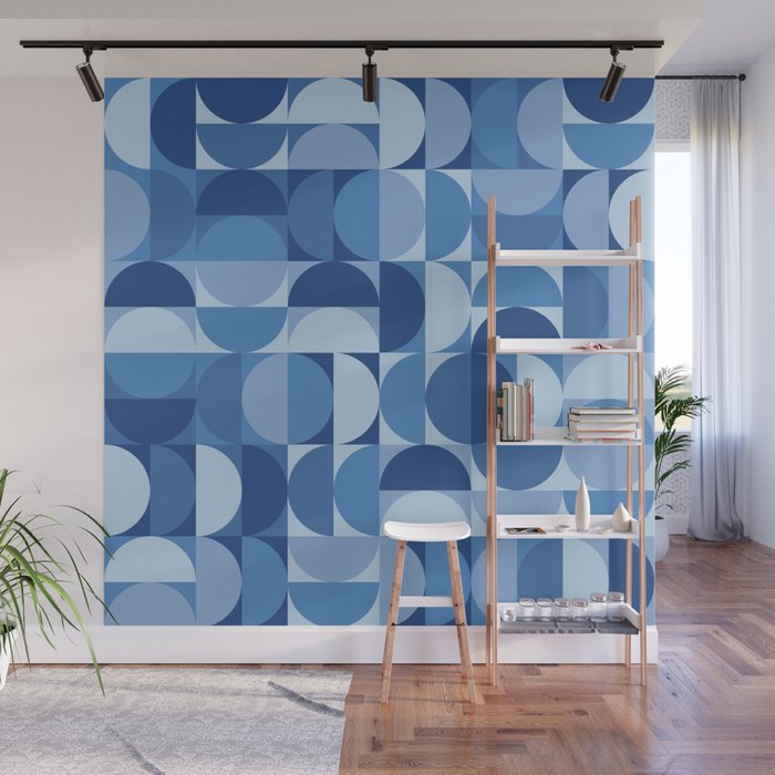 all cut up - blue pop palette Wall Mural Gallery Image 1