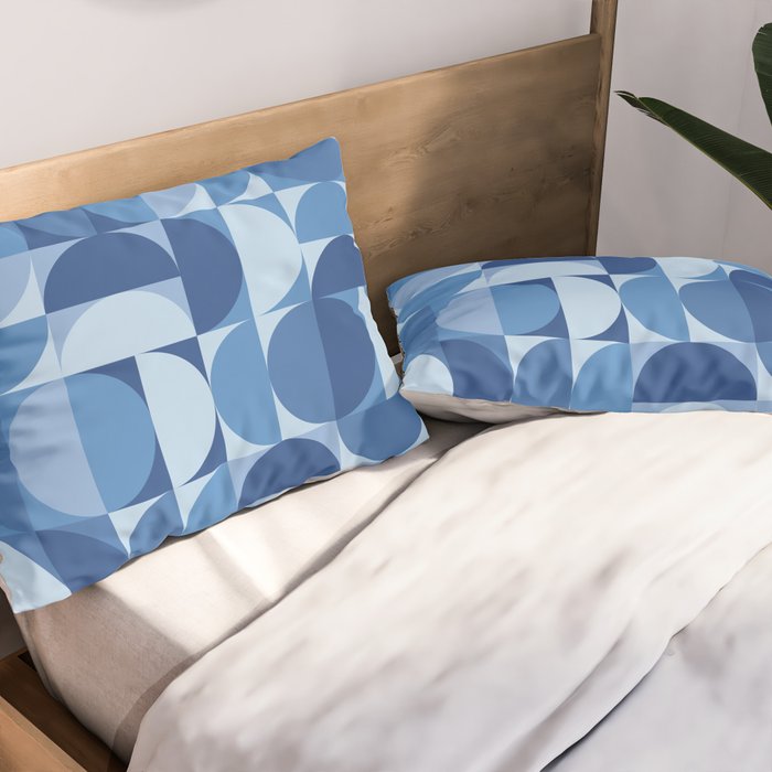 all cut up - blue pop palette Pillow Sham Gallery Image 2