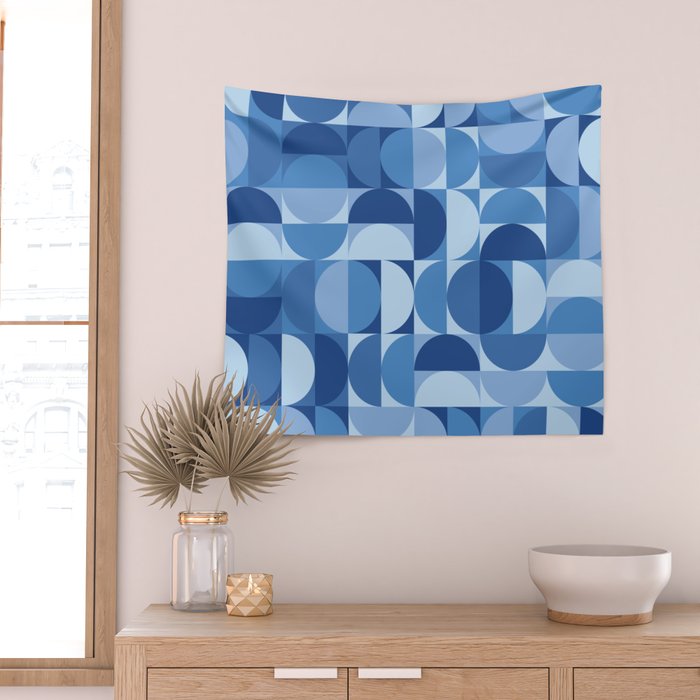 all cut up - blue pop palette Wall Tapestry Gallery Image 2