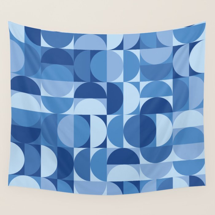 all cut up - blue pop palette Wall Tapestry Gallery Image 4