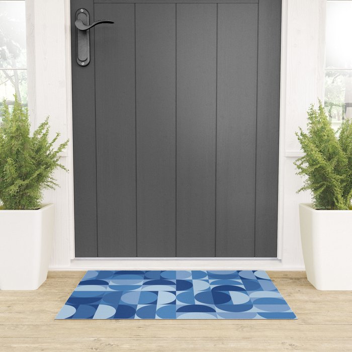 all cut up - blue pop palette Welcome Mat Gallery Image 3
