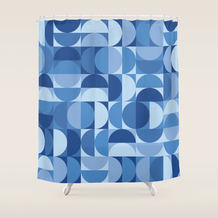 all cut up - blue pop palette Shower Curtain Gallery Image 1