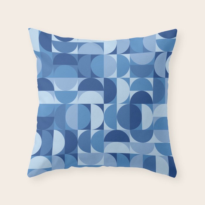 all cut up - blue pop palette Throw Pillow Gallery Image 6