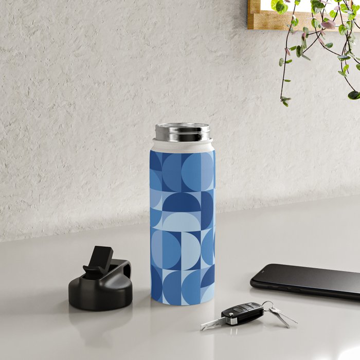 all cut up - blue pop palette Water Bottle Gallery Image 4