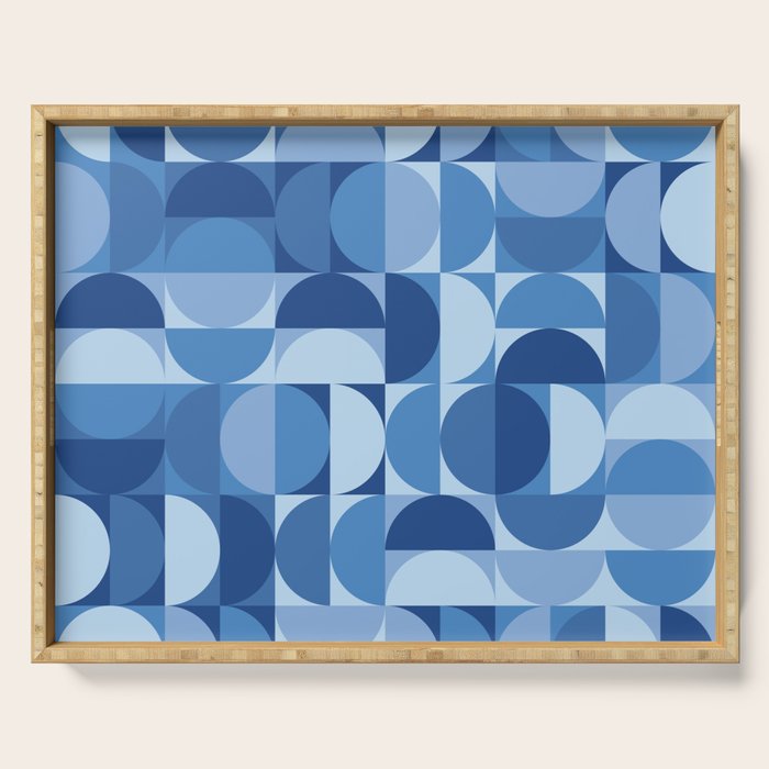 all cut up - blue pop palette Serving Tray Gallery Image 1