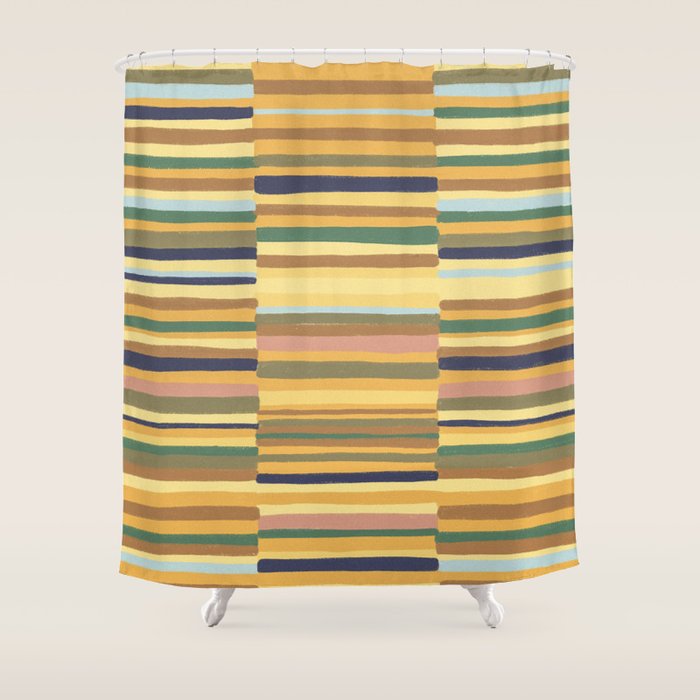 Striped pattern 03 Shower Curtain Gallery Image 1