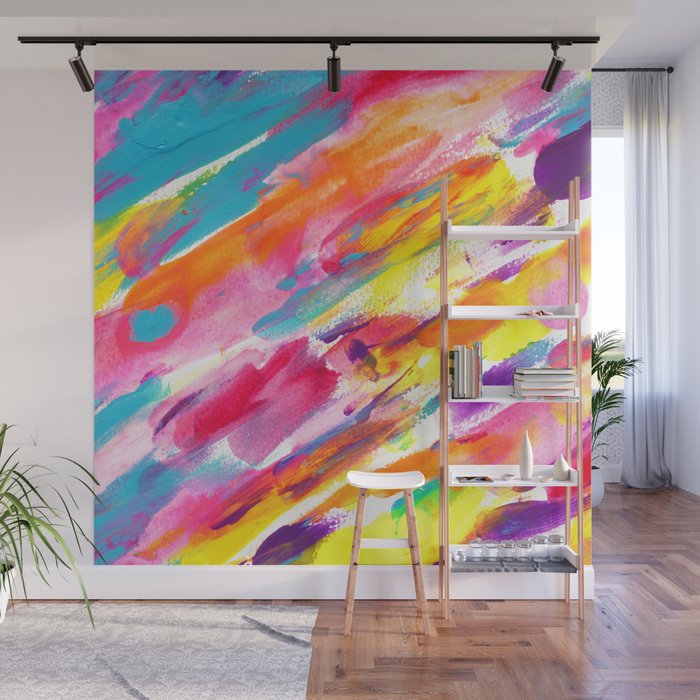 Fruity and Colorful Abstract Painting Wall Mural Gallery Image 1
