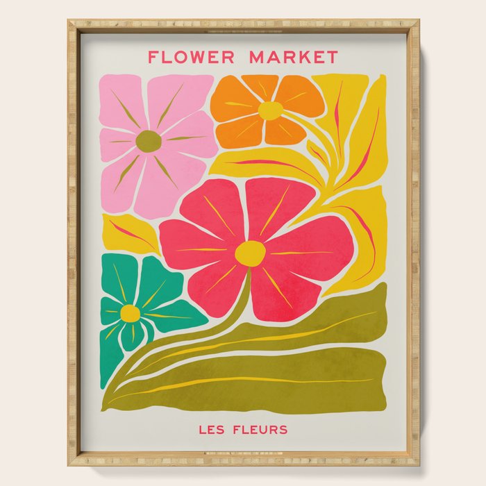 French Bouquet: Les Fleurs | Flower Market 01 | Spring Summer 23 Serving Tray Gallery Image 1