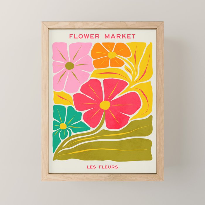 French Bouquet: Les Fleurs | Flower Market 01 | Spring Summer 23 Mini Art Print Gallery Image 1