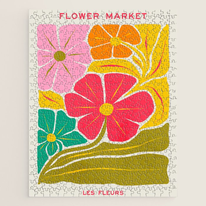 French Bouquet: Les Fleurs | Flower Market 01 | Spring Summer 23 Jigsaw Puzzle