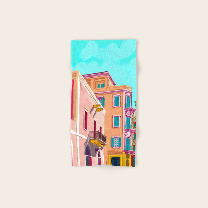 Colorful Houses Bath Towel Gallery Image 1