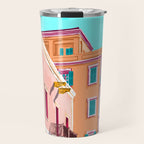 Colorful Houses Travel Mug Gallery Image 1