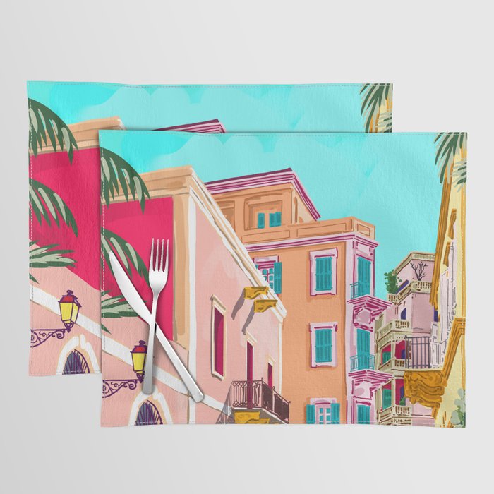 Colorful Houses Placemat Gallery Image 1