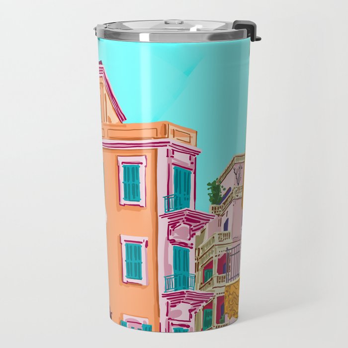 Colorful Houses Travel Mug Gallery Image 2