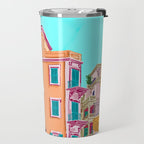 Colorful Houses Travel Mug Gallery Image 2