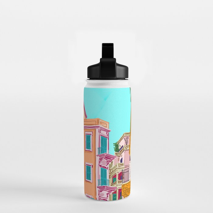 Colorful Houses Water Bottle Gallery Image 2