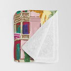 Colorful Houses Throw Blanket Gallery Image 3